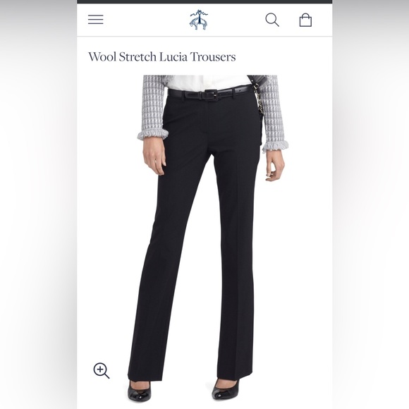 Stretch wool trousers by Brooks Brothers - Picture 1 of 4